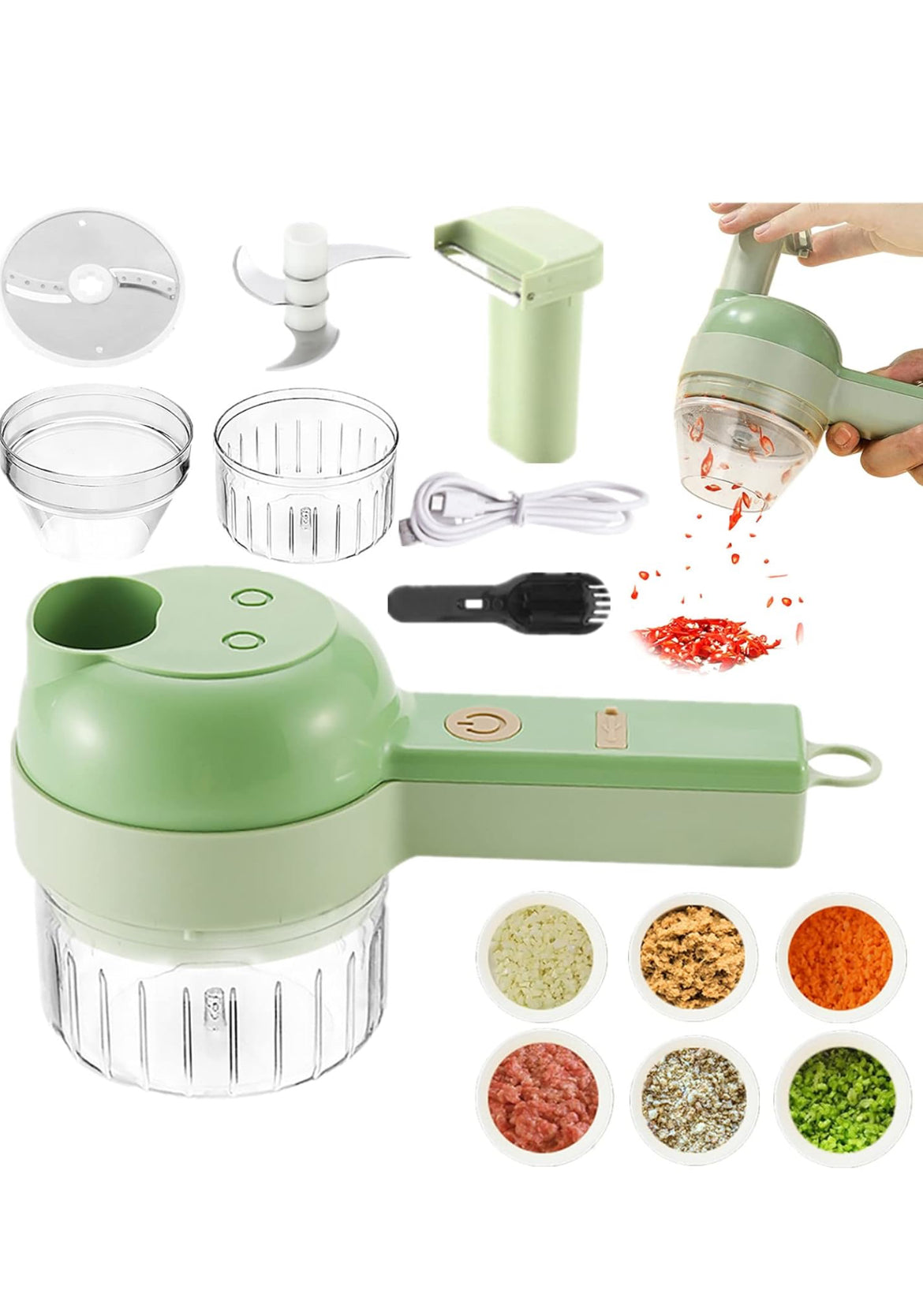 4-in-1 Set di Tritatutto da Cucina Ricaricabile |Maxistore™