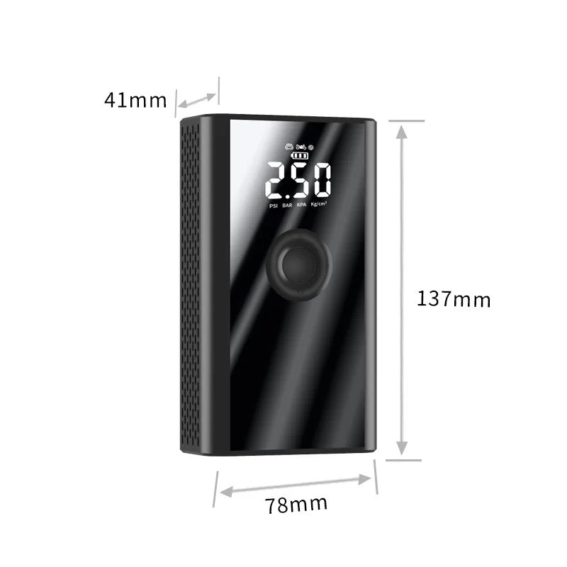 Mini compressore d'aria portatile con sensore di pressione LED 2000mAh | Maxistore™