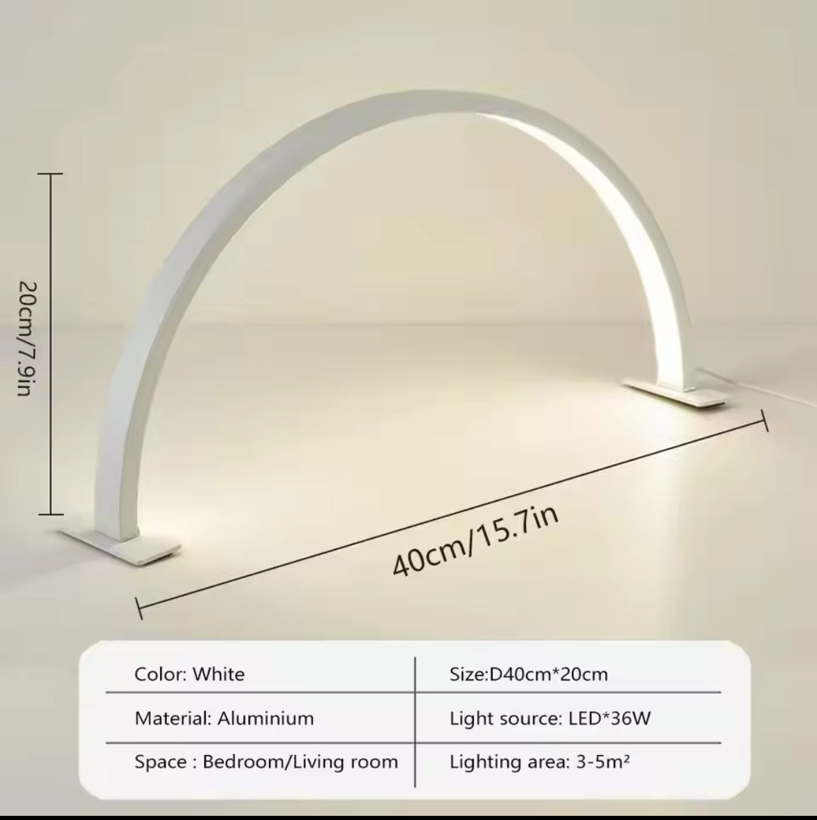 Lampada a mezza luna da banco , per ciglia ,scrivania,unghia e disegno |Maxistore™