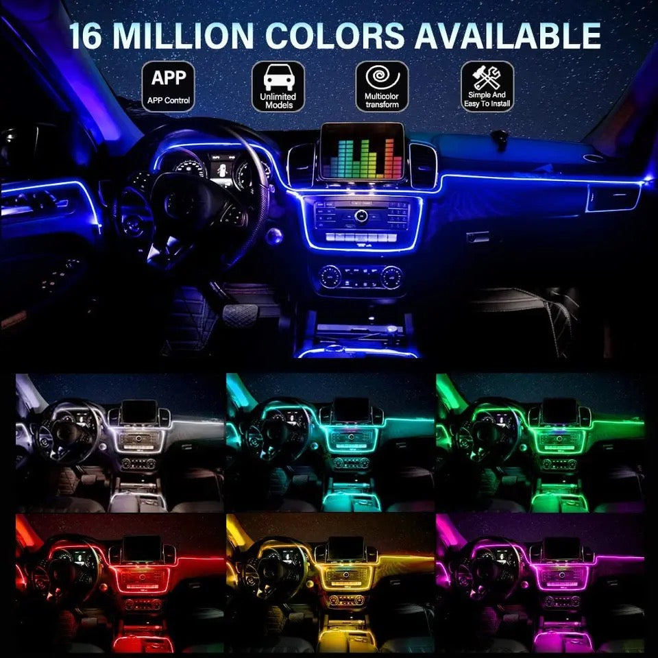 Striscia led interni auto bluetooth RGB 6m USB+12V | Maxistore™